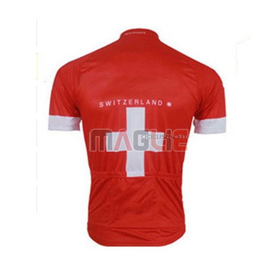 2018 Maglia Svizzera Manica Corta Rosso - Clicca l'immagine per chiudere